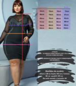 vestido curto balada plus size