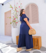 Vestido longo azul