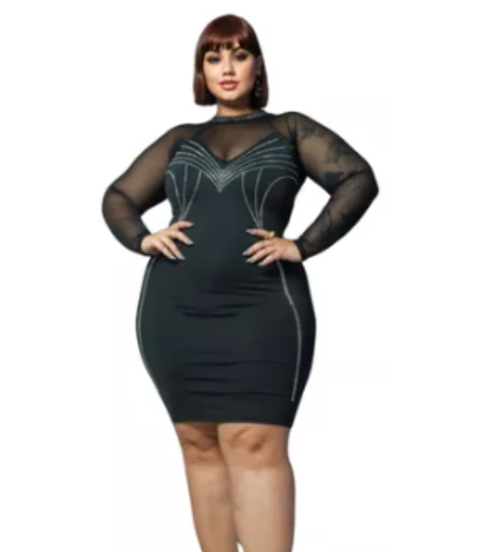 vestido curto balada plus size