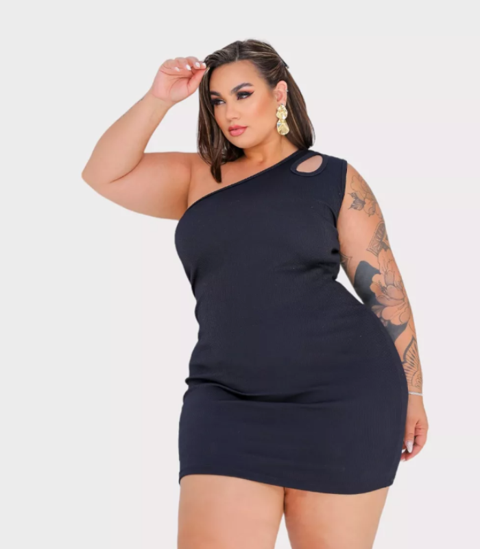 estido Balada Feminino Plus Size Tubinho Elastano Premium