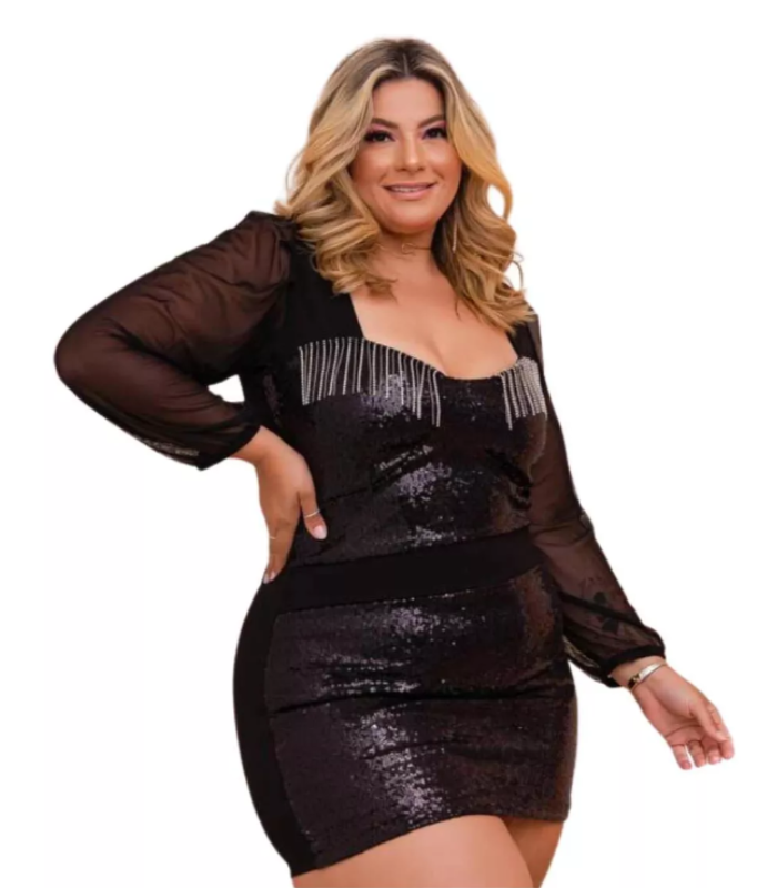 vestido balada preto