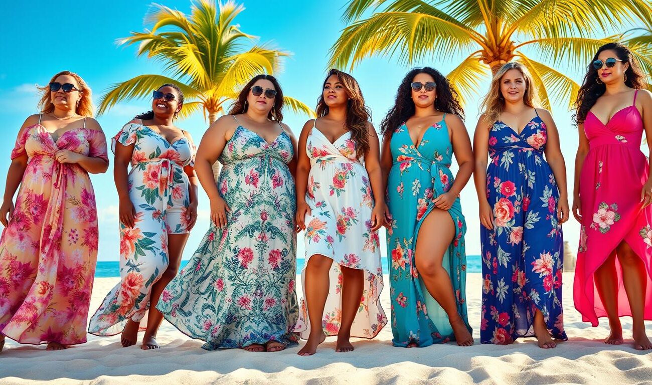 vestidos de praia plus size