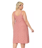 Vestido Plus Size Midi Feminino Em Lesie De Alcinha