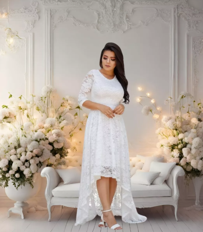 Vestido de Noiva Plus Size Feminina